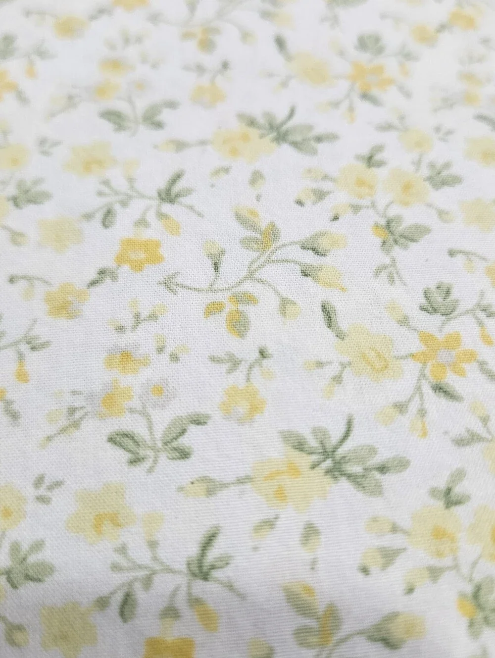 Laura Ashley Evie Yellow Floral FULL Flat & Fitted Sheets Percale 100% Cotton